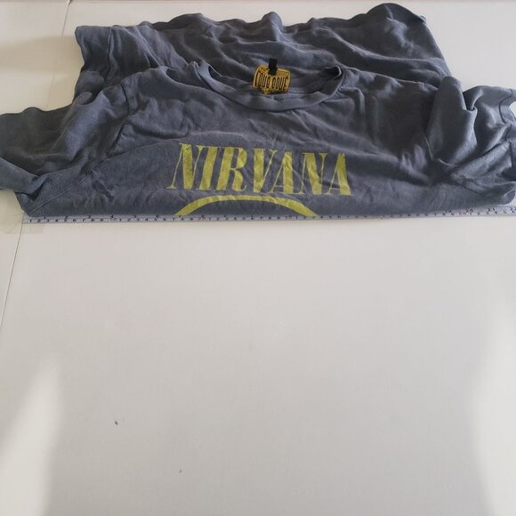 Long Gone Nirvana Womens Boxy Short Sleeve Band‎ T Shirt Size M Classic Lounge - Picture 7 of 8